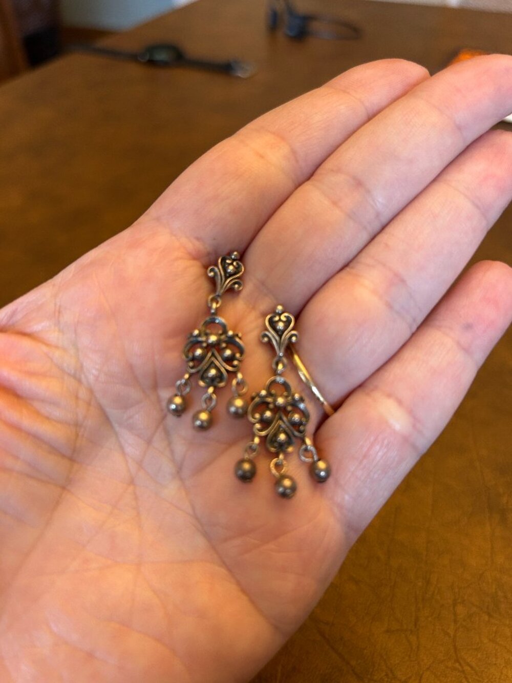Sterling Silver Dangle Ball Earrings